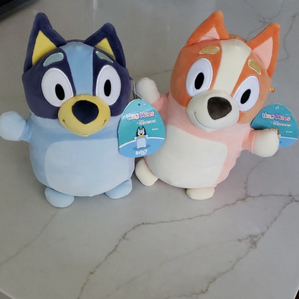 Bluey And Bingo Plush Toy Set, HUG MEES from SQUISHMALLOWS